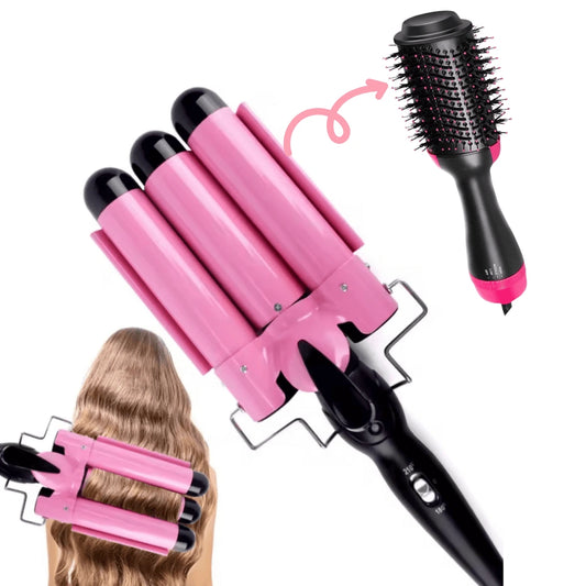 Ondulador Ondas de Sirena + (REGALO) Cepillo Secador electrico