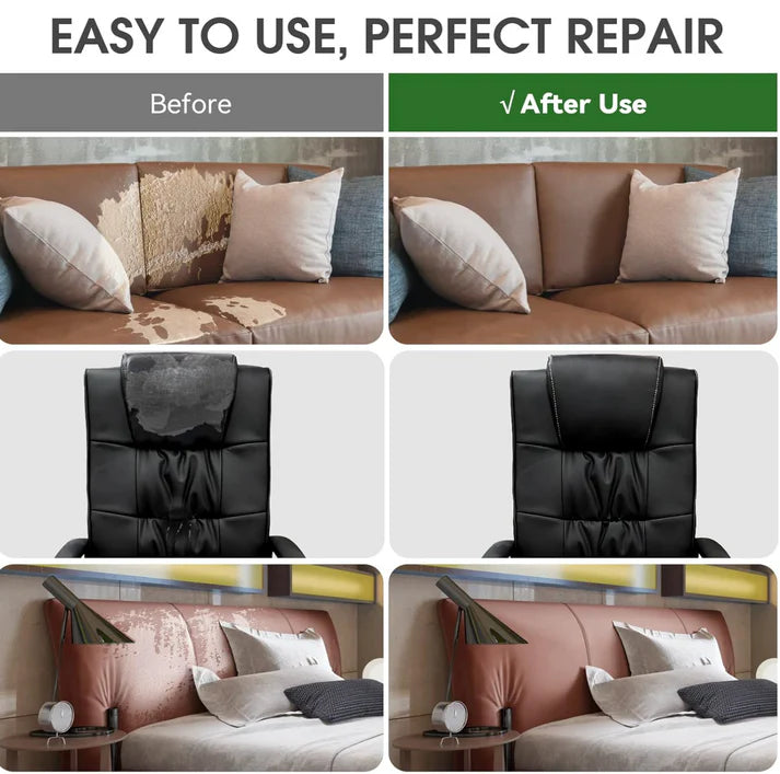 Adhesivo reparador de cuero - Repara tus superficies al instante (Rollo 150x50 cm)