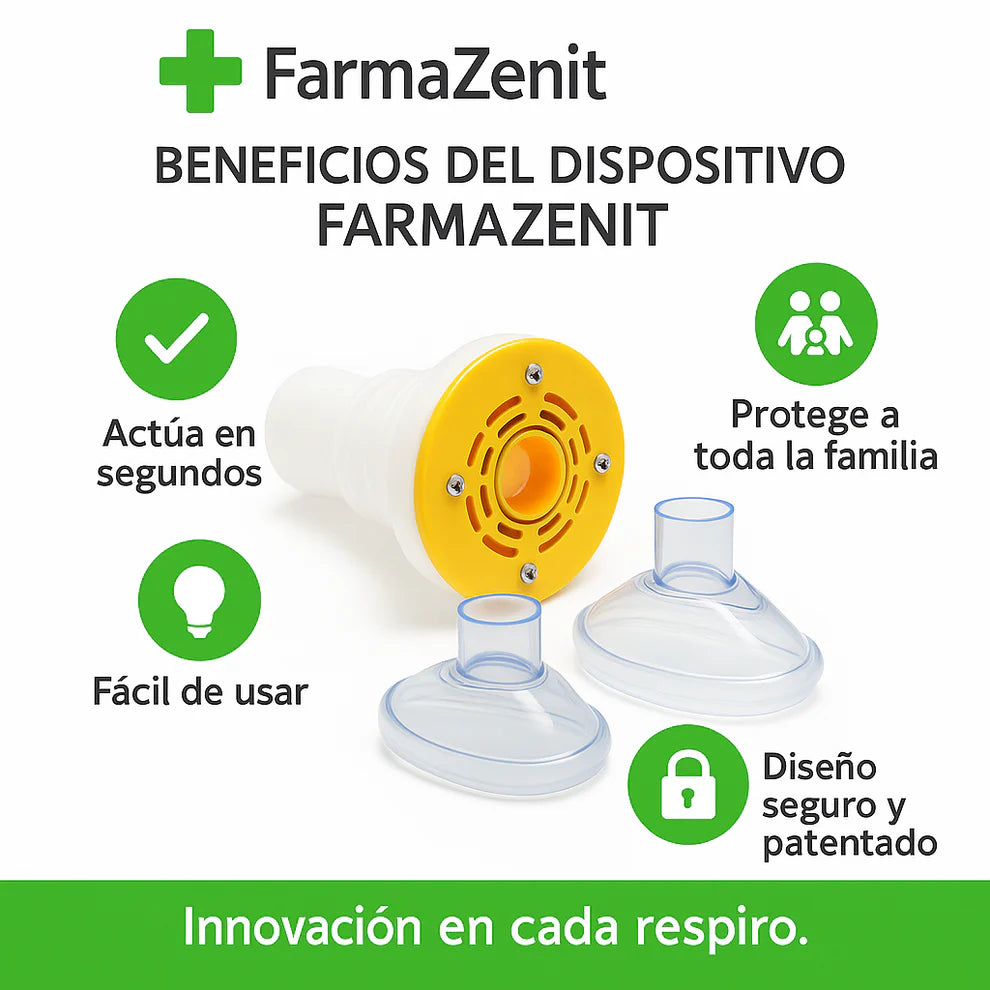 DISPOSITIVO ANTIASFIXIA DE EMERGENCIA PARA ADULTOS Y NIÑOS + GUÍA "CÓMO ACTUAR EN CASO DE EMERGENCIA"