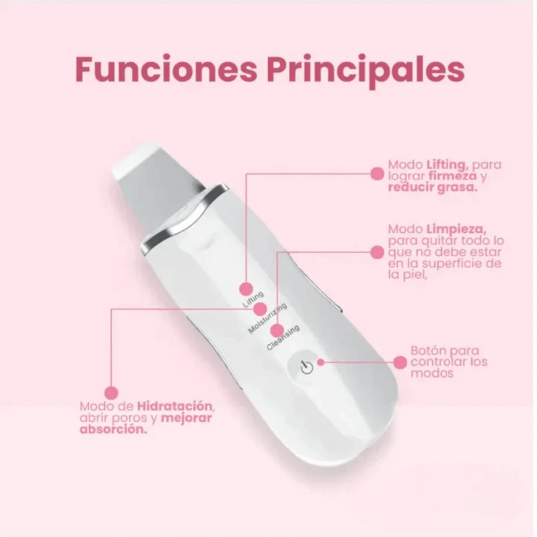 ESPÁTULA ULTRASONICA FACIAL ELIMINA PUNTOS NEGROS