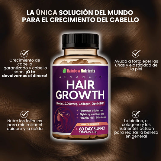 Rainutre™ Vitaminas Avanzadas 24 en 1 para el Crecimiento del Cabello