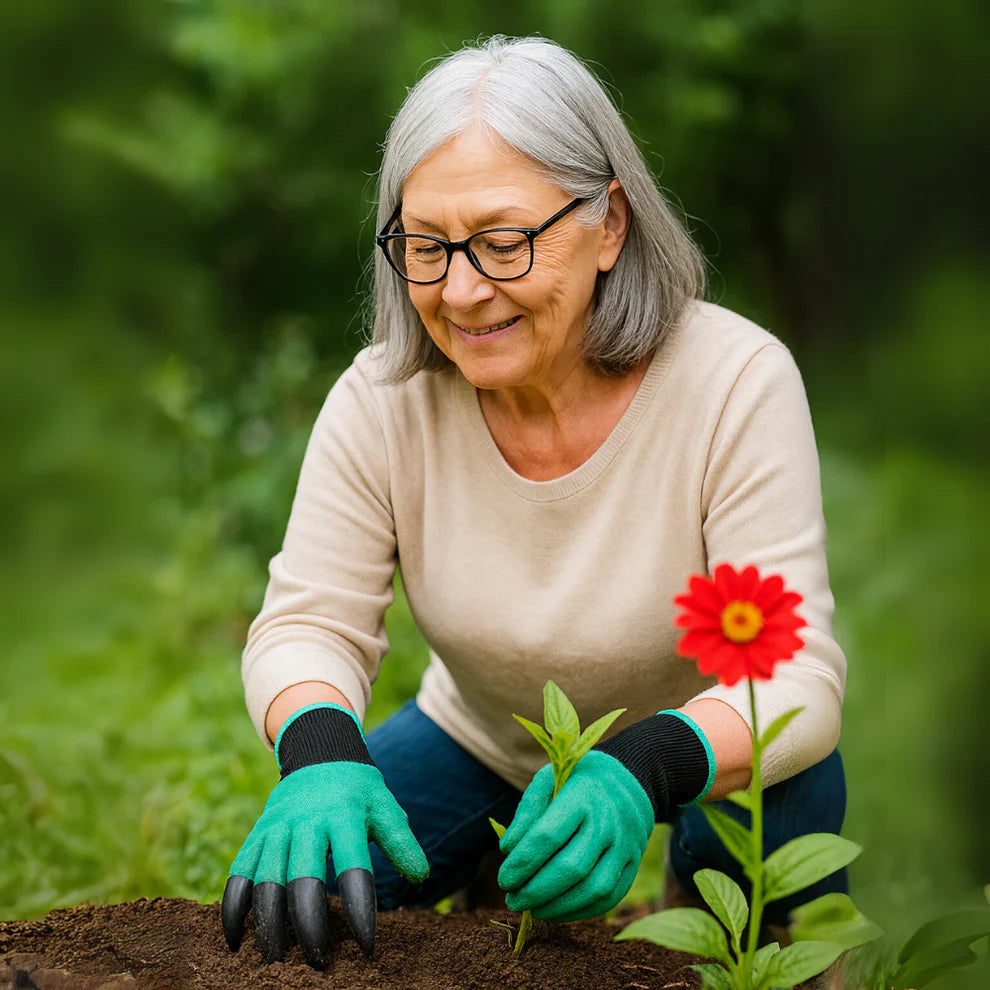 GUANTES DE JARDÍN CON GARRAS - CAVA, PLANTA Y CORTA MALEZA FÁCILMENTE