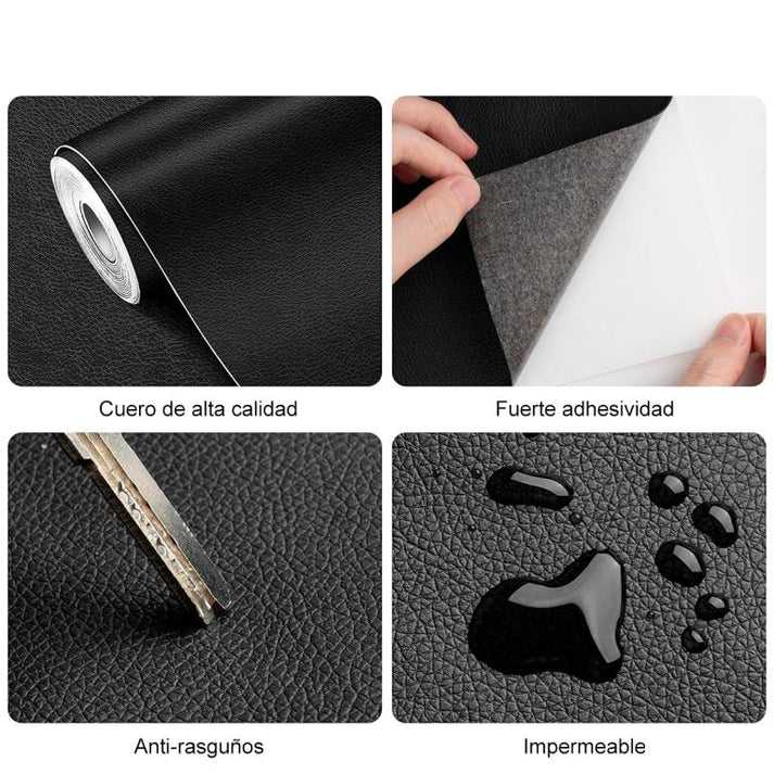 Adhesivo reparador de cuero - Repara tus superficies al instante (Rollo 150x50 cm)