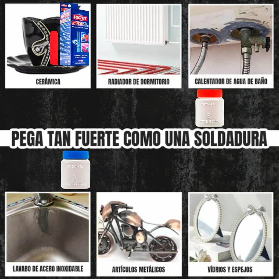 Pegamento de reparaciones Tipo Soldadura A+B (Activador + Masilla)