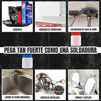 Pegamento de reparaciones Tipo Soldadura A+B (Activador + Masilla)