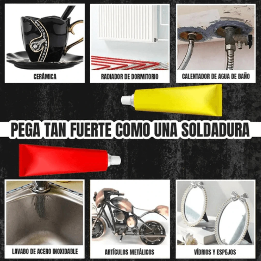 Pegamento de reparaciones Tipo Soldadura A+B (Activador + Masilla)