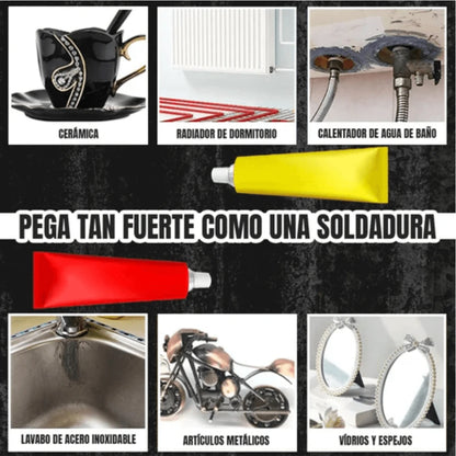 Pegamento de reparaciones Tipo Soldadura A+B (Activador + Masilla)