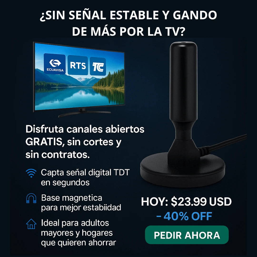 ANTENA TV DIGITAL FULL HD DE IMÁN INTERIOR