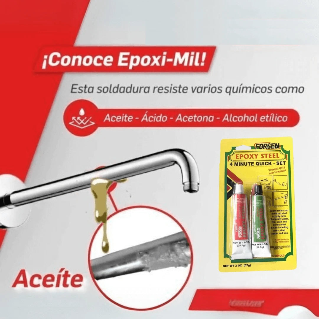 Pegamento de reparaciones Tipo Soldadura A+B (Activador + Masilla)