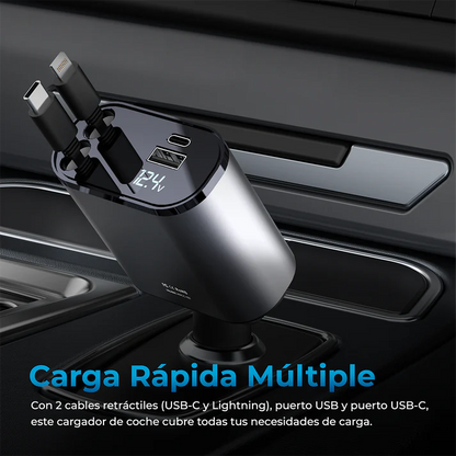 ADAPTADOR CARGADOR DE CARRO MÚLTIPLE | PERFECTO PARA FAMILIAS: TODOS CARGAN A LA VEZ EN EL AUTO