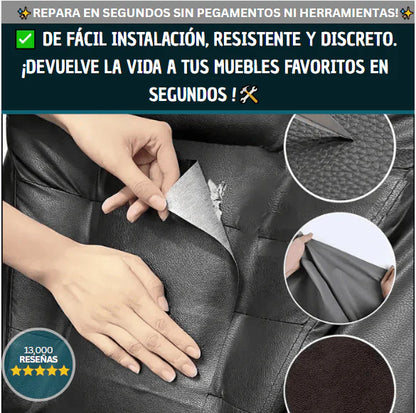 Adhesivo reparador de cuero - Repara tus superficies al instante (Rollo 150x50 cm)