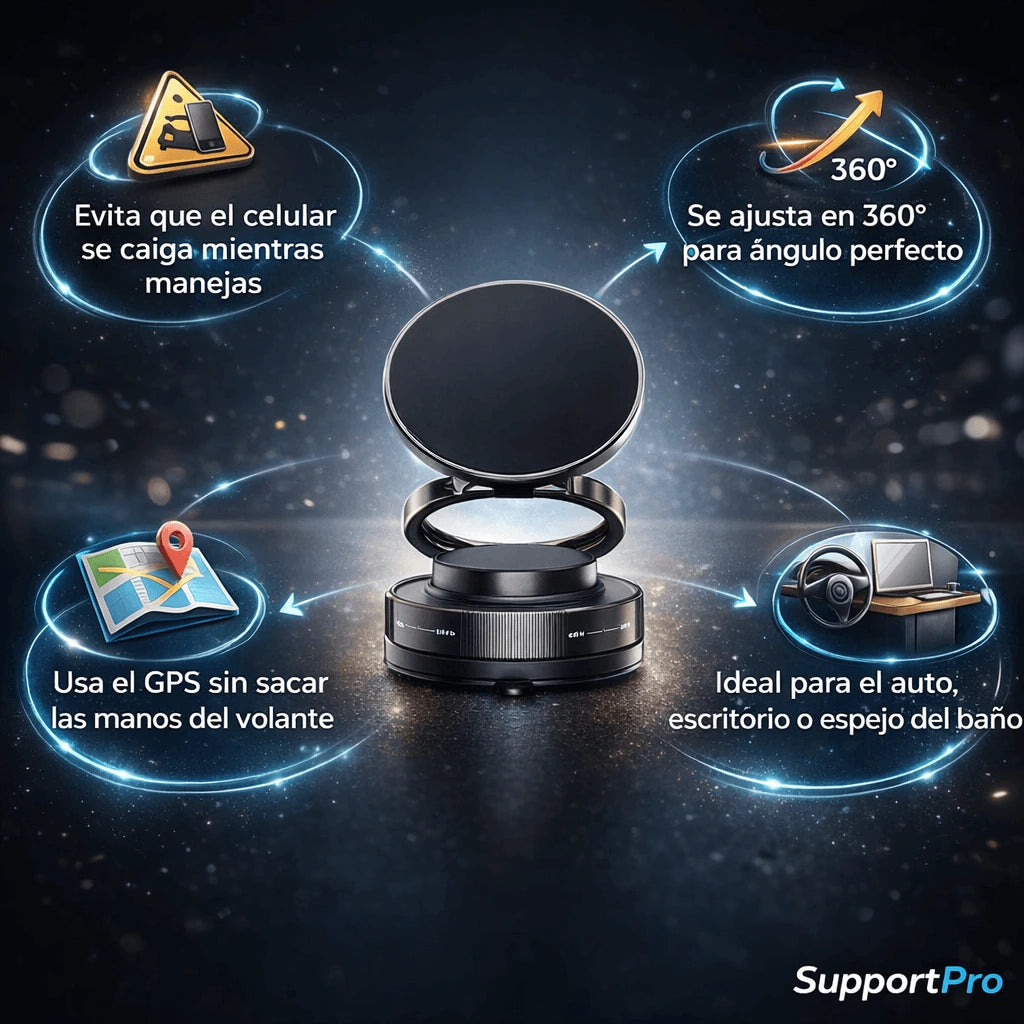 SOPORTE MAGNÉTICO PARA CELULAR | USA EL GPS SIN SOLTAR EL VOLANTE
