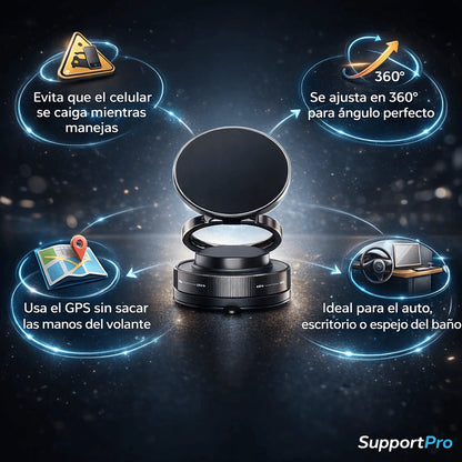 SOPORTE MAGNÉTICO PARA CELULAR | USA EL GPS SIN SOLTAR EL VOLANTE
