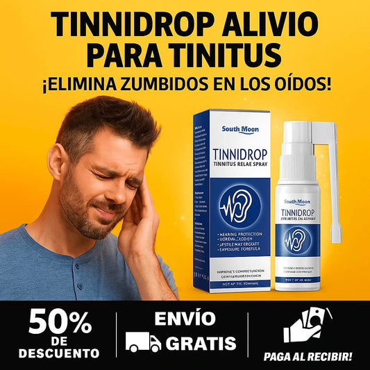 SPRAY TINNIDROP LIMPIADOR DE OIDO, ELIMINA LOS ZUMBIDOS