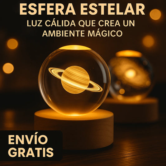 Combo 3x1 de esferas estelares (Saturno, Galaxia y S. Solar)