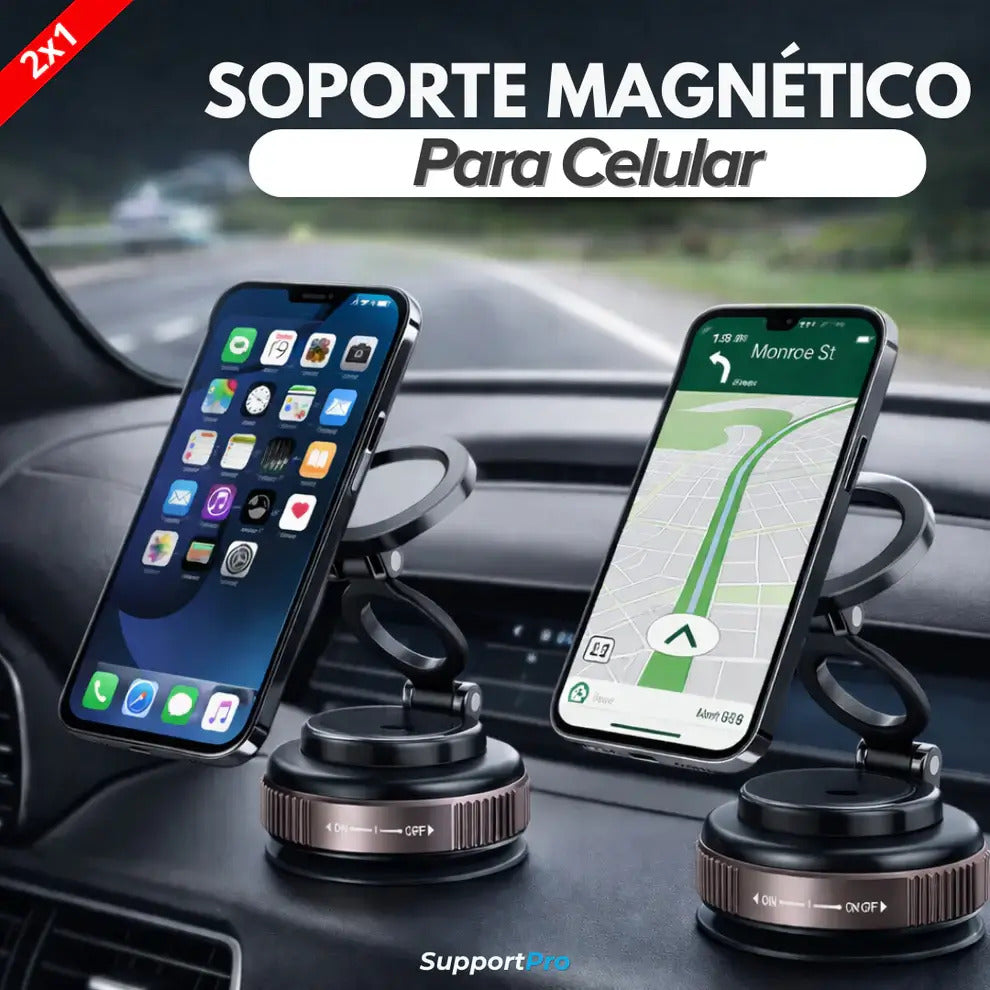 SOPORTE MAGNÉTICO PARA CELULAR | USA EL GPS SIN SOLTAR EL VOLANTE